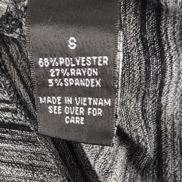 AGB Sleeveless Knit Fit & Flare Mini Dress Gray Heather Stripe Size Small - Picture 11 of 12